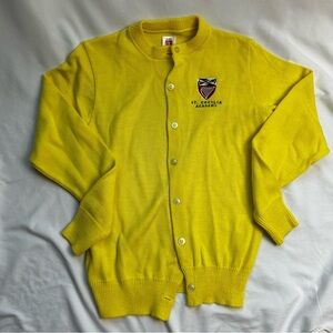 Yellow Catholic School Uniform Cardigan (possibly vintage)
